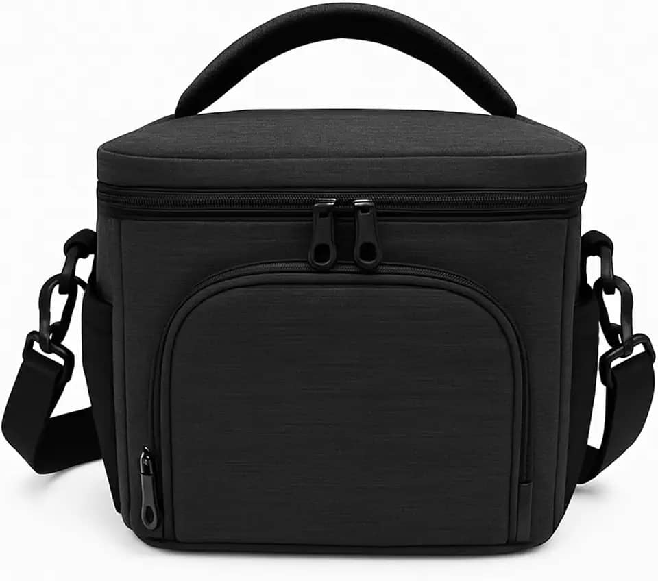 Bolsa Térmica GuardLunch 7L 2 Compartimentos - Lancheira Marmiteira Pequena Impermeável, Mantém Quente/Frio, para Lanches Trabalho Faculdade