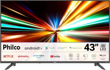 Smart TV 43' Philco Android TV Full HD Borda Infinita P43EAA
