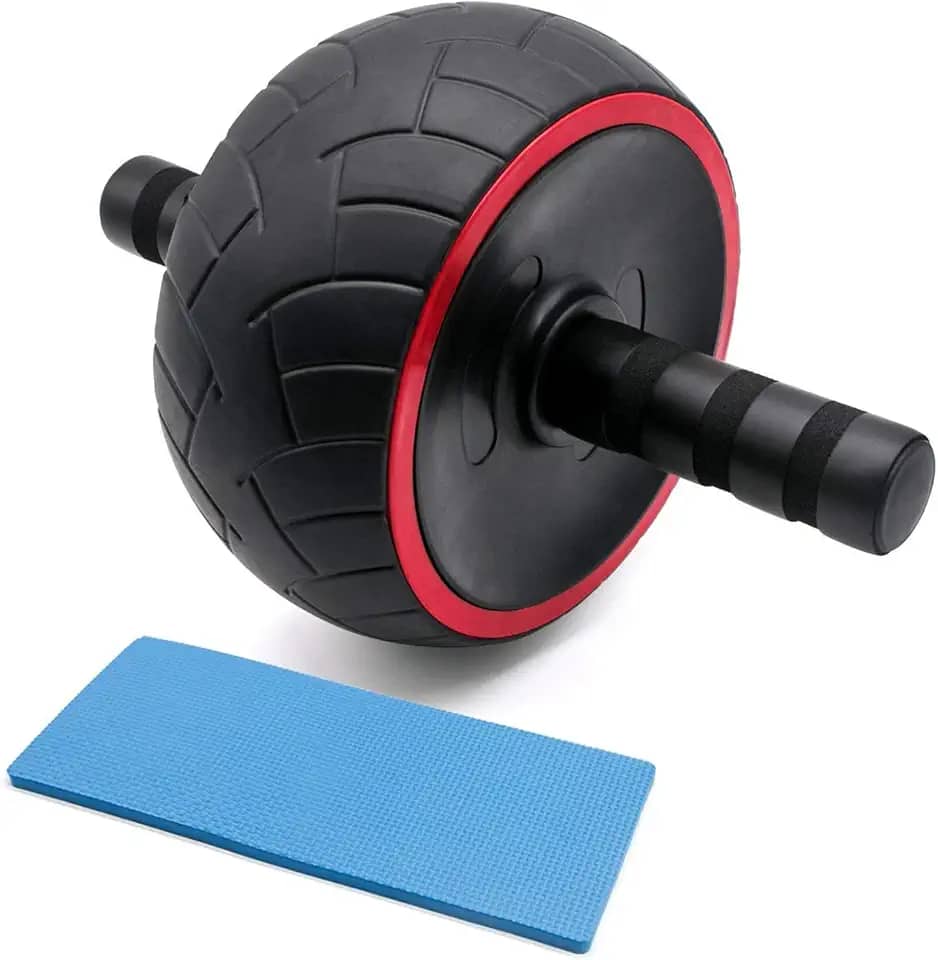 Roda Exercício Abdominal Rolo Abdomen Lombar com Tapete Profissional