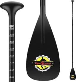 Pá de SUP de fibra de carbono completa – 3 peças ajustáveis para prancha de stand up paddle – lâmina hidrdrodinâmica de remo de remo de prancha de remo confiável, leve e flutuante para desempenho de