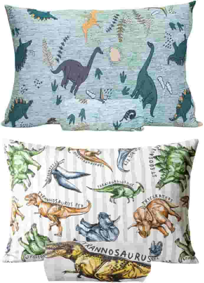 Kit 2 Jogos de Cama com Elastico Tema Dinossauros Dino Verde e Dinossauro Jurassic Realista Antialergico