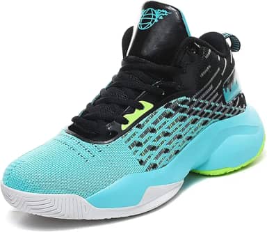 Bolognifi Tênis de basquete masculino de cano alto com alta elasticidade, respirabilidade e antiderrapante são adequados para adolescentes jogarem basquete e esportes ao ar livre Presente (Color : Gr