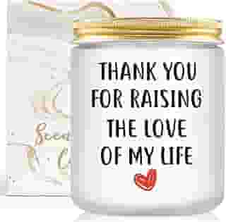 AREOK Presentes para sogra Presentes da nora - Presentes de aniversário de Natal para sogra do genro, melhores presentes de sogra do futuro, presentes de feriado de mãe para namorados, vela de soja de lavanda