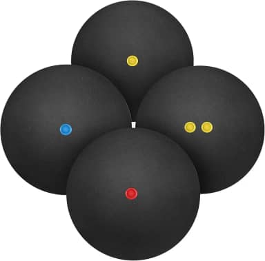 SUPVOX Bolas de Squash de Alta Elasticidade: Conjunto de 4 para Treinamento de Esportes de Raquete Indoor - Bolas de Borracha Com um Único Ponto para Prática E Diversão