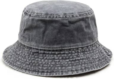 Chapéu Bucket Jeans Adulto Regulagem Unissex Pescador Proteção Solar Moda