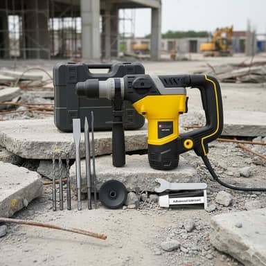 Martelete Rompedor Perfurador Furadeira SDS Plus 2400W 5J Maleta Ponteira Talhadeira Brocas (220V)