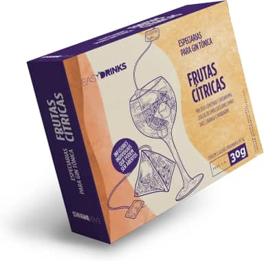 Easy Drinks - Sachê piramidal de Especiarias de Frutas Cítricas para Drinks