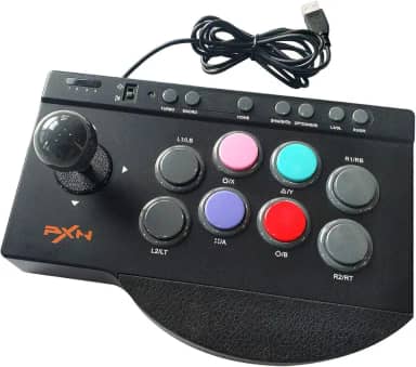 PXN Arcade Fight Stick 0082 Fight Stick Arcade Game Fighting Joystick PC with Turbo/Macro Functions Compatible with PC, PS4, PS3, Xbox One, Xbox Series X|S, Android TV Box, Switch