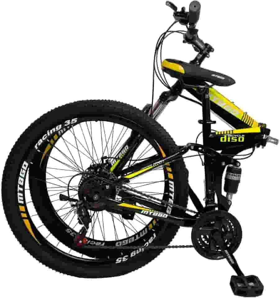 bicicleta dobravel mountain bike aro 26 suspensão duple freio a disco 21 marchas