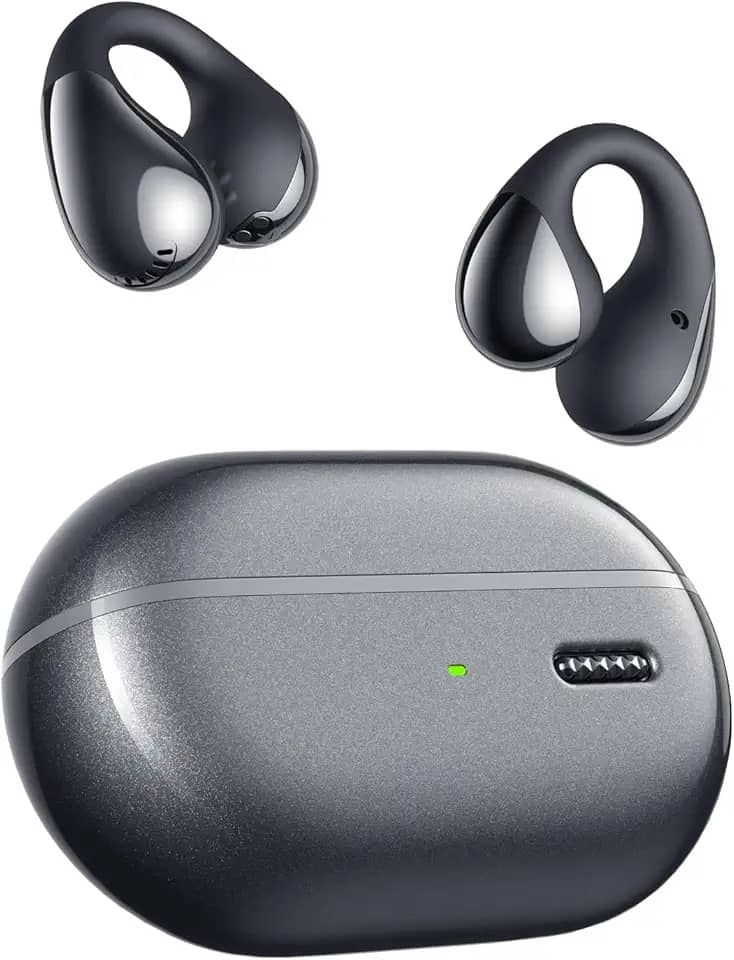 SoundPEATS PearlClip Pro Fones de Ouvido Bluetooth 5.4 de Ouvido Aberto com Presilha, IPX5 à Prova d'Água, 24H de Bateria, Controle por APP, Fones Esportivos para Corrida, Ciclismo e Fitness