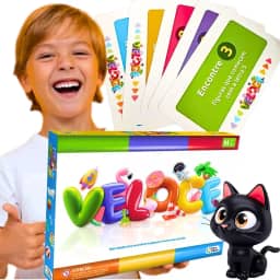 Brinquedo Veloce Jogos educativos Mais De 160 Cartas Ache As Figuras No Tabuleiro para jogar em familia presente menino menina dia das crianças 5 anos aniversário natal