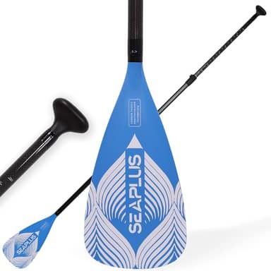 SEAPLUS Carbon Fiber Paddle, 3-PCS Adjustable Paddle for Stand up Paddle Board, SUP Paddle, Adjusted from 67" to 82.6"(1.7-2.1m) 1.65Lb(751g)