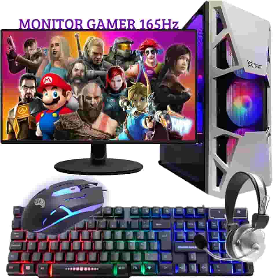 PC Gamer Completo DreamComputers Intel Core i7, 16GB DDR3, SSD 480GB, Geforce RTX 3060 12GB, Monitor Gamer 24' 165Hz, Fonte 600W