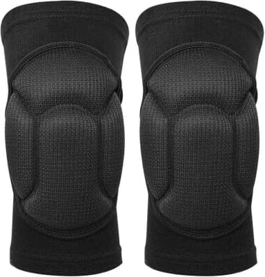 Joelheiras Com Esponja Grossa Antiderrapante, Joelheiras Protetoras, Joelheiras para Evitar Colisões, Joelheiras Femininas Masculinas, para Vôlei, Basquete, Ioga Preto