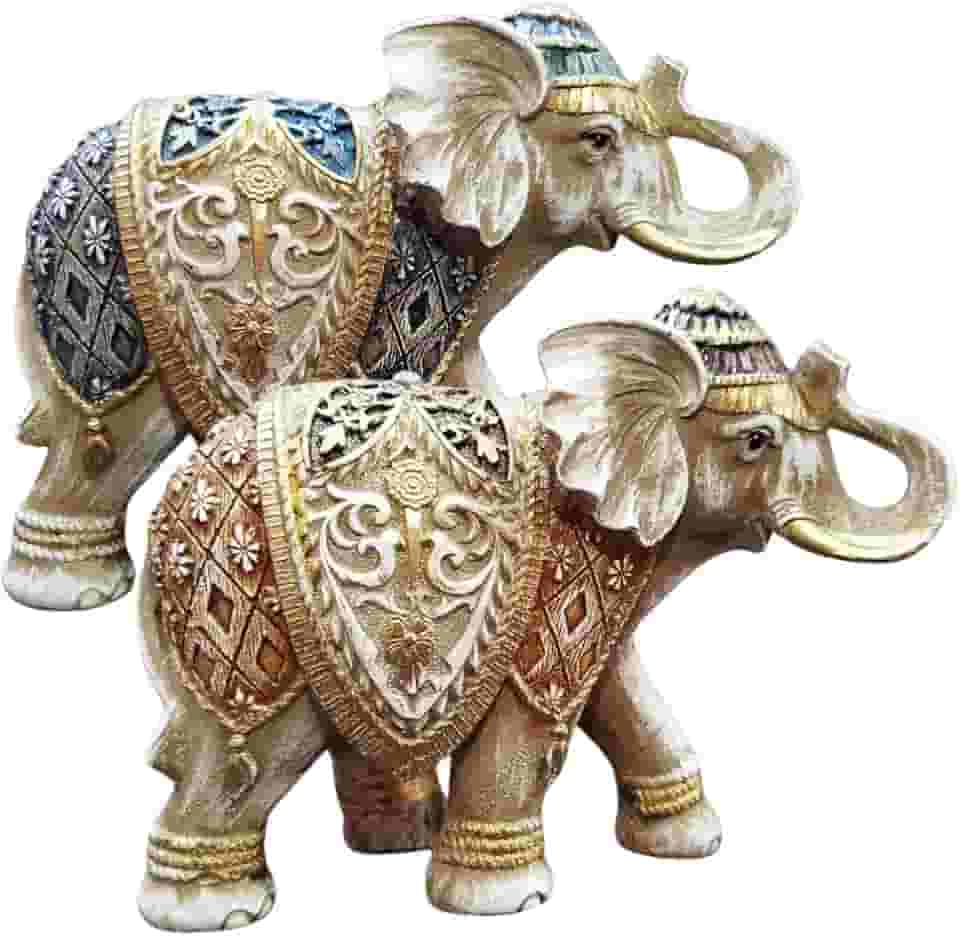 Elefante Indiano Estrelinha Sorte Enfeite Decorativo 18cm vibrante para a sua decoração.encantadora