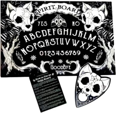 Halloween Spirit Calling Gothic Design Ouija Board Game for Spirit Hunt with Planchette and Detailed Instruction