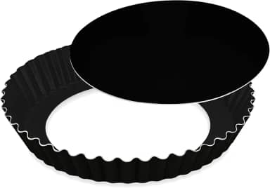 Forma para Bolo e Torta 20 Crespa com Fundo Removível Alumínio Fortaleza Preto