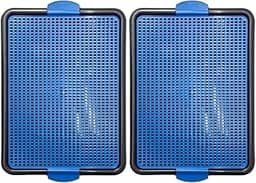 2x Sanitário Pet Para Cachorro Com Bandeja de Xixi Higiênico (Azul, Médio)