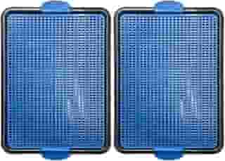 2x Sanitário Pet Para Cachorro Com Bandeja de Xixi Higiênico (Azul, Médio)