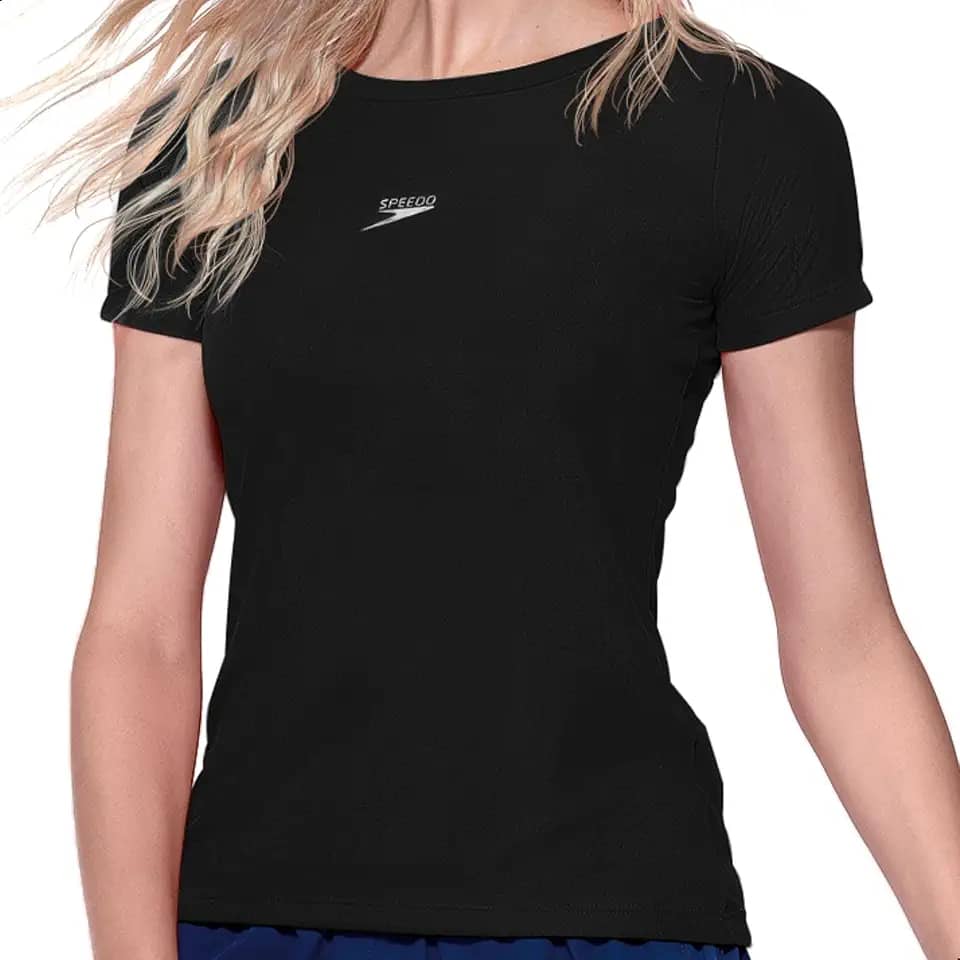 Camiseta Dry Fit Feminina Speedo Manga Curta Esportiva Adulto