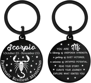 Zodiac Sign Gifts - 12 Constellations Keychain - Zodiac Birthday, Astrology Lovers Keyring