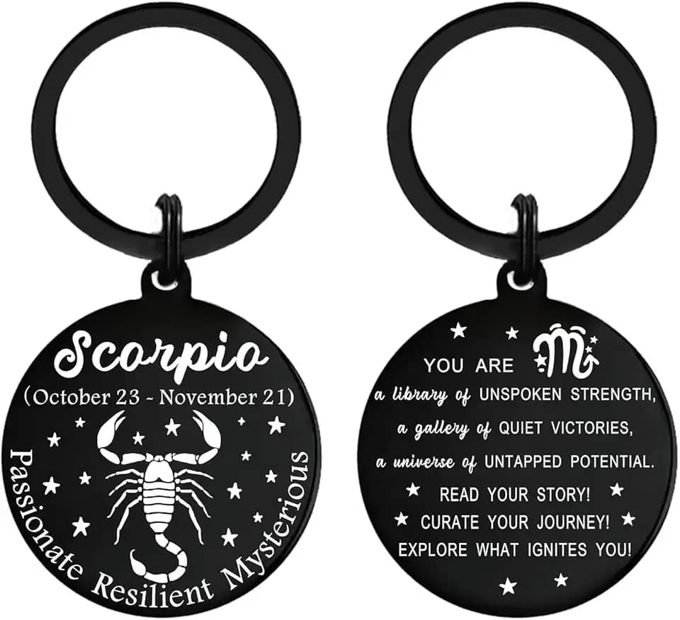 Zodiac Sign Gifts - 12 Constellations Keychain - Zodiac Birthday, Astrology Lovers Keyring