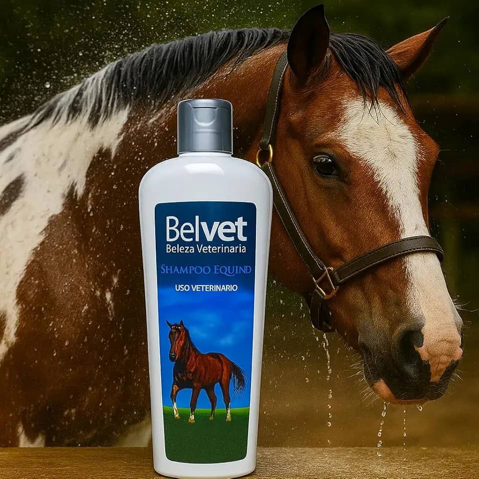 Shampoo Profissional para Equinos Cavalos Concentrado 1 Litro Belvet