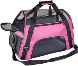 Bolsa Transporte Pet Para Cabine Avião Cachorro Gato de ate 8kg Premium (rosa)