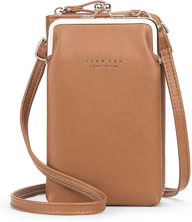 Bolsa tiracolo feminina pequena bolsa para celular carteira de cartão clutch bolso de viagem
