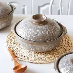 Panela quente de cerâmica donabe japonesa, caçarola resistente ao calor com tampa, panela de barro redonda feita de grés, panela de arroz para ambientes de guisado, 1L