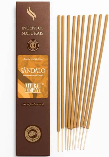 Incenso Natural -Sândalo - Bem Estar e Longevidade