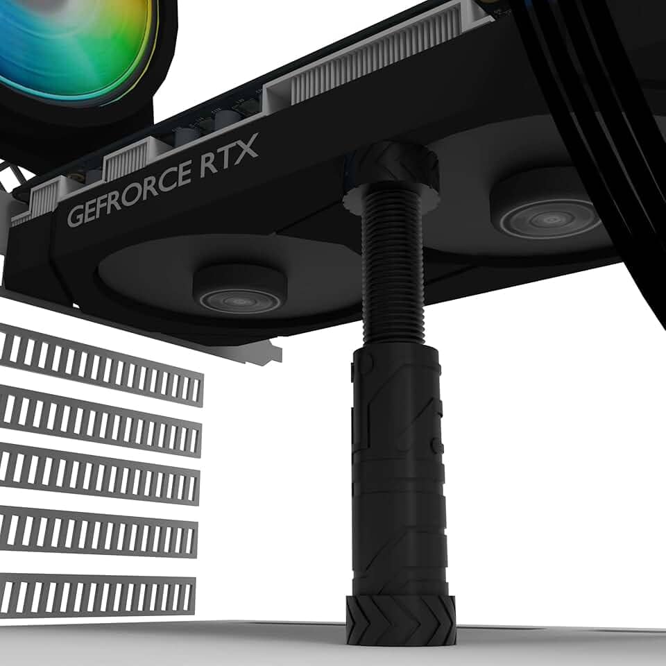 ARTBOX3D Suporte Vertical De Placa De Video 8cm-12cm Diversas Cores (Preto)