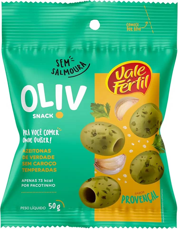 Vale Fértil Snack De Azeitona Verde Provençal Oliv Pacote 50G