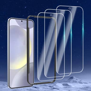 Pacote com 3 protetores de tela projetados para Samsung Galaxy S24 Plus (6,7 polegadas) protetor de tela de vidro temperado, amigável e livre de bolhas ultra resistente (pacote com 3)