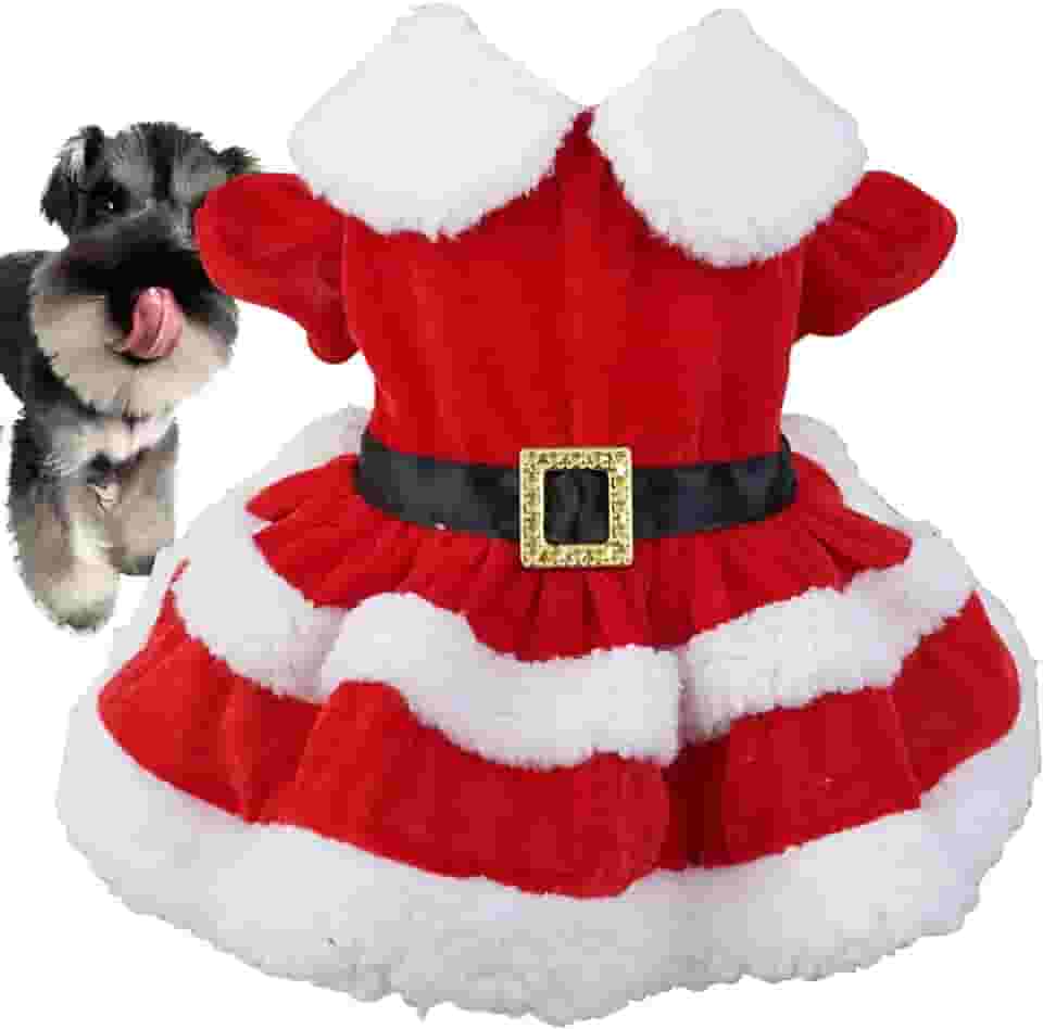 cachorro Papai Noel | Filhote cachorro Roupa Natal Papai Noel Algodão Cão Traje Terno - Trajes ano novo para cachorro, cachorro gato casaco natal quente roupas