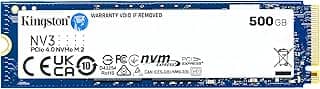 SSD Kingston NV3 500GB M.2 2280 NVMe Gen4, Rápido e Compacto para Upgrade de PC ou Notebook – SNV3S/500G