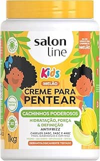 Salon Line, Creme para Pentear, Melão, Cachinhos Poderosos, Vegano - Para Cabelos Ondulados, Cacheados e Crespos, Salon Line, 1kg