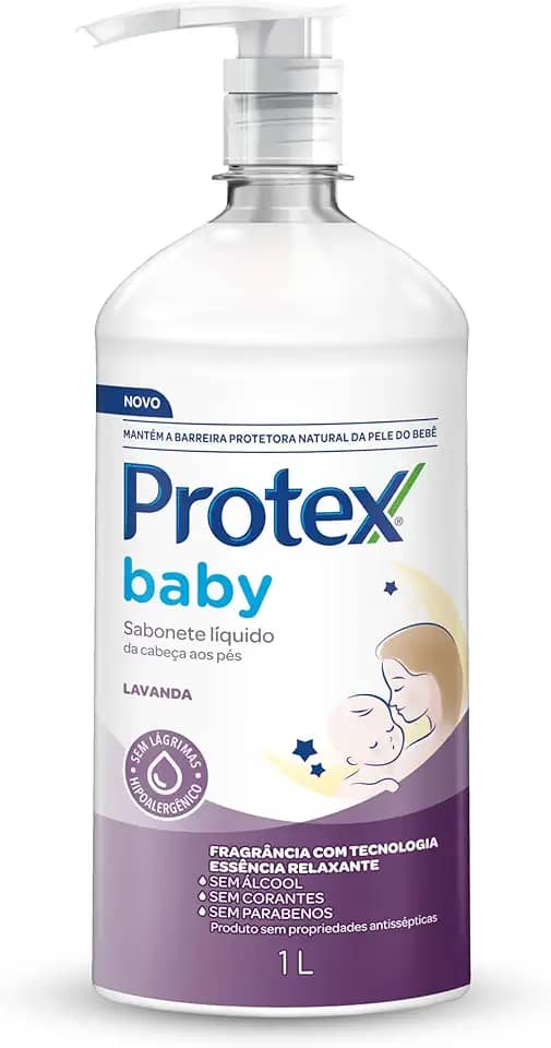 Protex Sabonete Líquido para bebês Baby Lavanda 1L Garrafa
