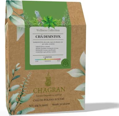 Chá desintox 45g Chagran - detox - digestivo - diurético - chá verde - cavalinha - macela - abacaxi