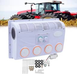 KKSOUFX Ar-Condicionado Automotivo 12v/24v Cc, Resfriamento RáPido E Baixo RuíDo, Ar-Condicionado De Teto Para Rv, RotaçãO De 360° Para Rvs, ôNibus E Tratores