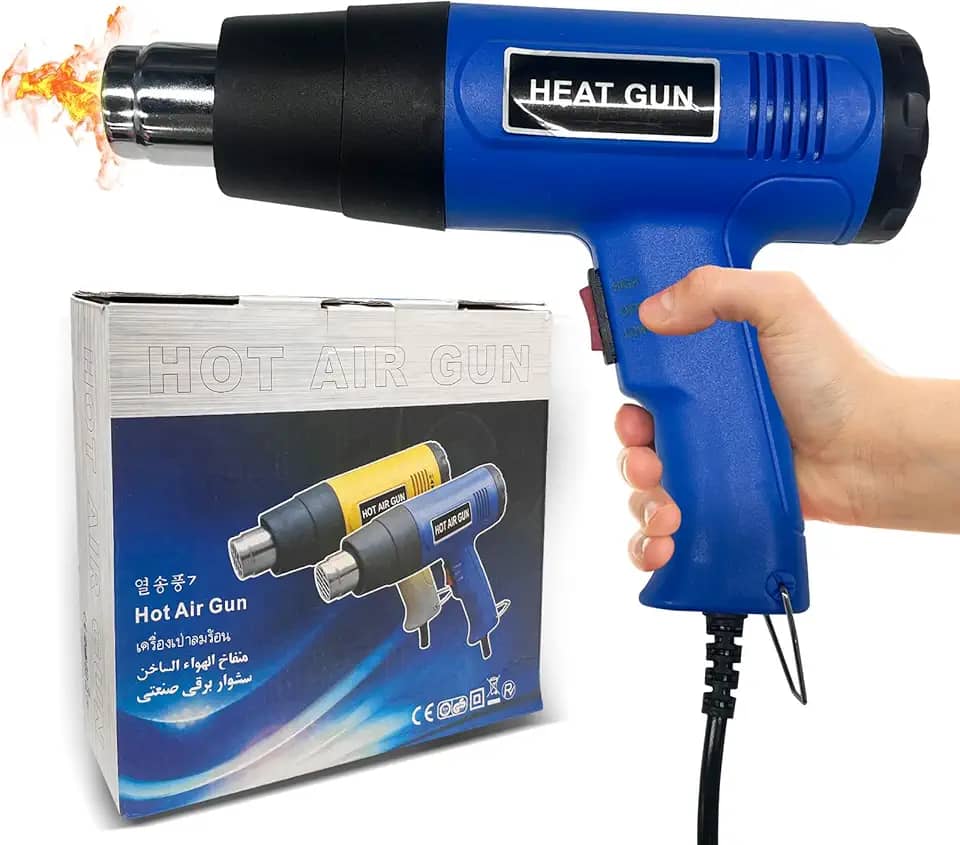 Soprador Termico 220V, Pistola de Ar Quente Profissional, 2000W Soprador de ar para Pc, Temperatura até 650°C