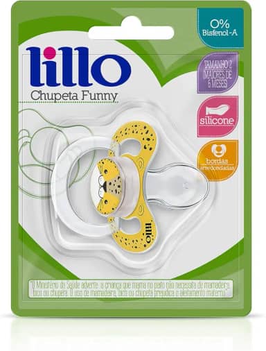 Lillo Chupeta Funny Animais Silicone Onça -