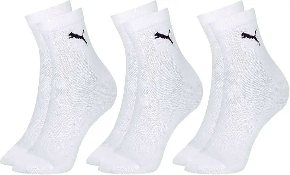 Kit 03 Pares Meia Cano Médio Puma Respirável Feminina