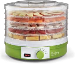 Ariete 616 B-Dry, Desidratador de Alimentos, Temperatura de 35°C e 70°C, 5 Cestos, 245W, Branco/Verde - 220V