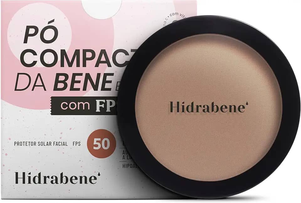 Hidrabene Protetor Solar em Pó FPS50 Escuro 10g