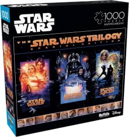 Buffalo Games - Star Wars - Trilogia Star Wars - Quebra-cabeça de 1000 peças para adultos, perfeito para noites de jogos - O tamanho final é 67 x 40 cm