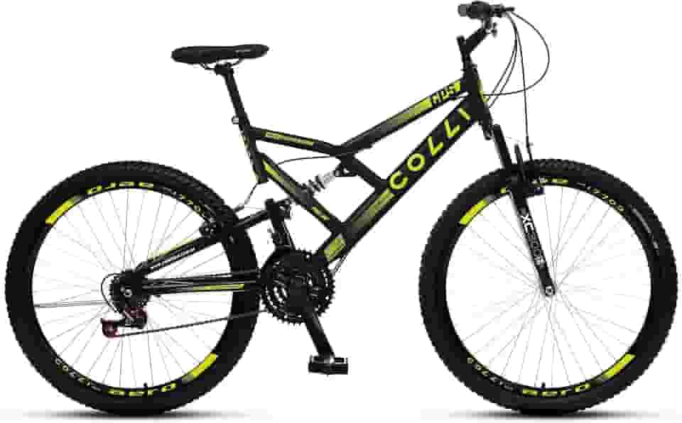 Colli Bike, Bicicleta GPS 148 Dupla Suspensão e Freios V-Brake, Aro 26 Aero, 36 Raias, 21 Marchas