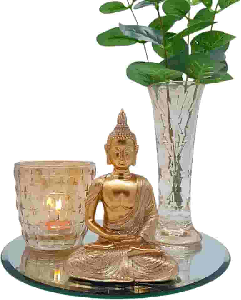 Buda Hindu Tibetano Porta Vela Vaso E Bandeja Decoração Sala