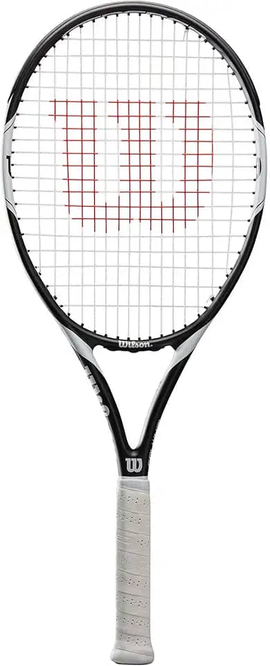 Wilson Raquete de tênis, Federer Team 105, unissex, jogadores iniciantes e intermediários, tamanho L2, branco/preto, WRT30730U2