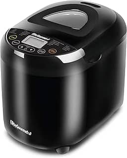 Elite Gourmet EBM-8103B Maxi-Matic Automatic Digital Programmable Bread Maker, 3 Loaf Sizes, 19 Menu Functions, Bake Fresh Bread, Black
